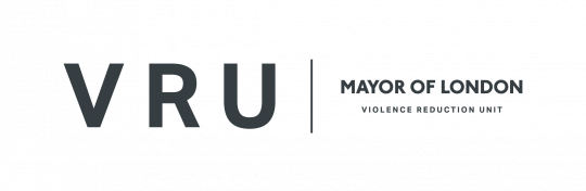 VRU Logo - Text reads VRU, Mayor of London, Violence Reduction Unit
