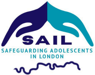 SAIL logo, with tag line "safeguarding adolescents in London"